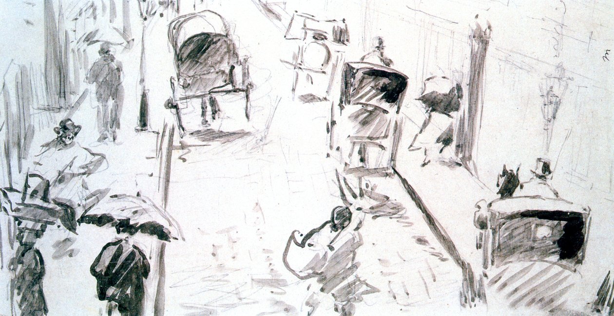 街景，c1850-c1883 作者 爱德华·马奈
