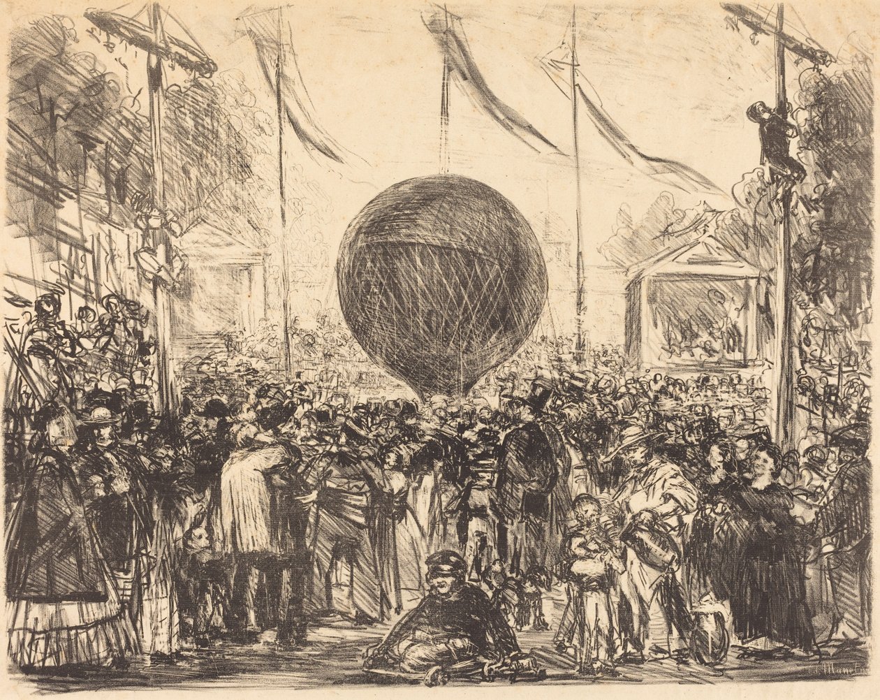 气球》，1862年。 作者 爱德华·马奈