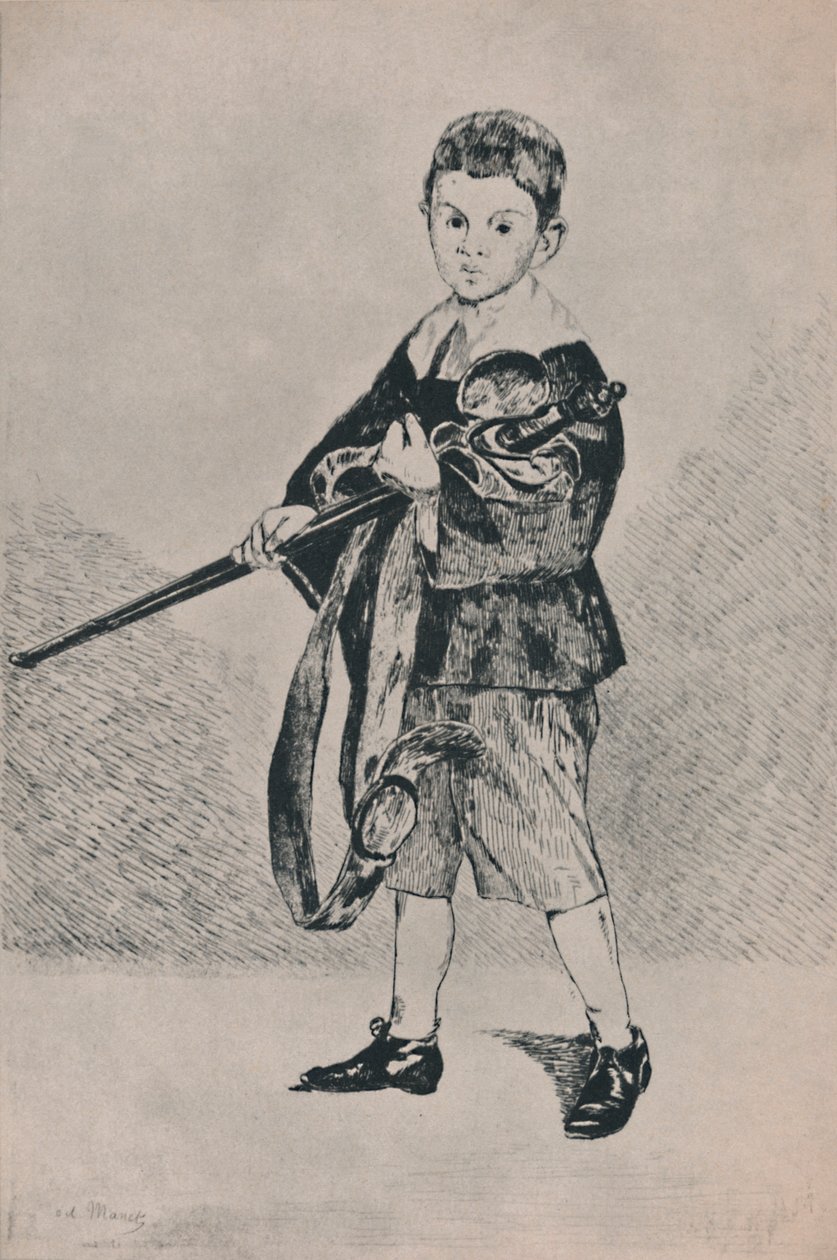 《带剑的男孩》，1862年，1946年 作者 爱德华·马奈