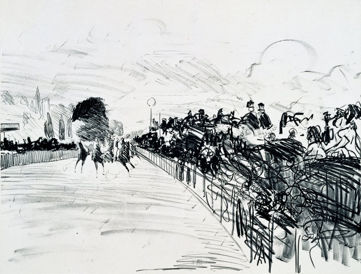 The Races，c.1865-72（蜡笔版） 作者 爱德华·马奈