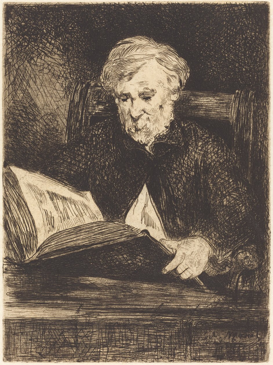 读者》 Le liseur, 1861年。 作者 爱德华·马奈