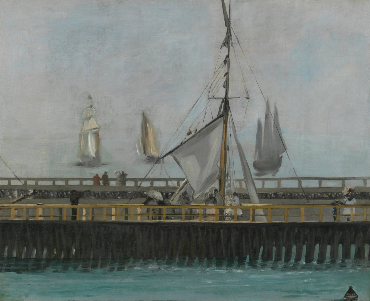 滨海布洛涅的码头，1868年 作者 爱德华·马奈