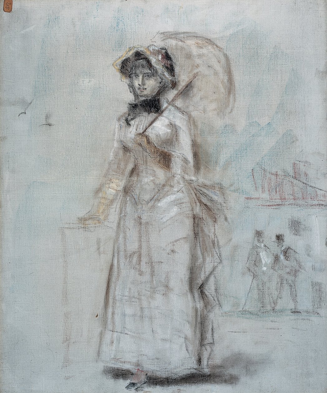 1880年，女人用一把雨伞走 作者 爱德华·马奈