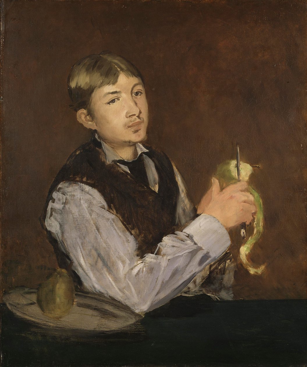 剥梨的年轻男孩，c.1867 作者 爱德华·马奈