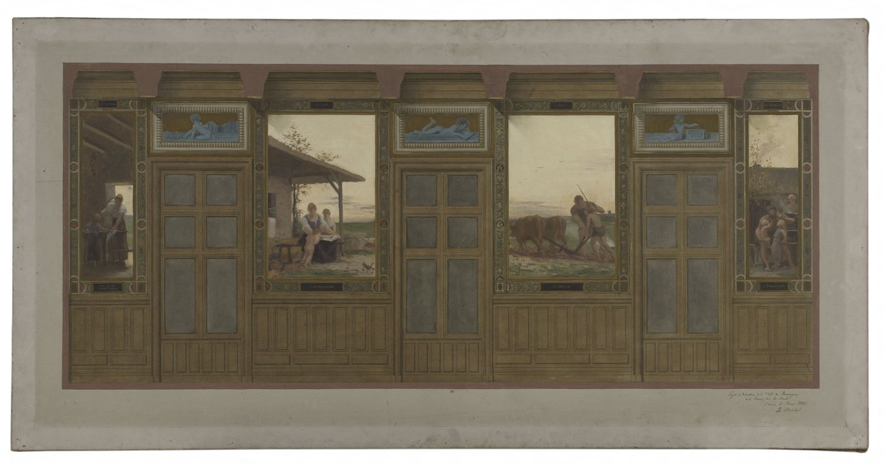 20 区市政厅草图：Les soins domestiques, l