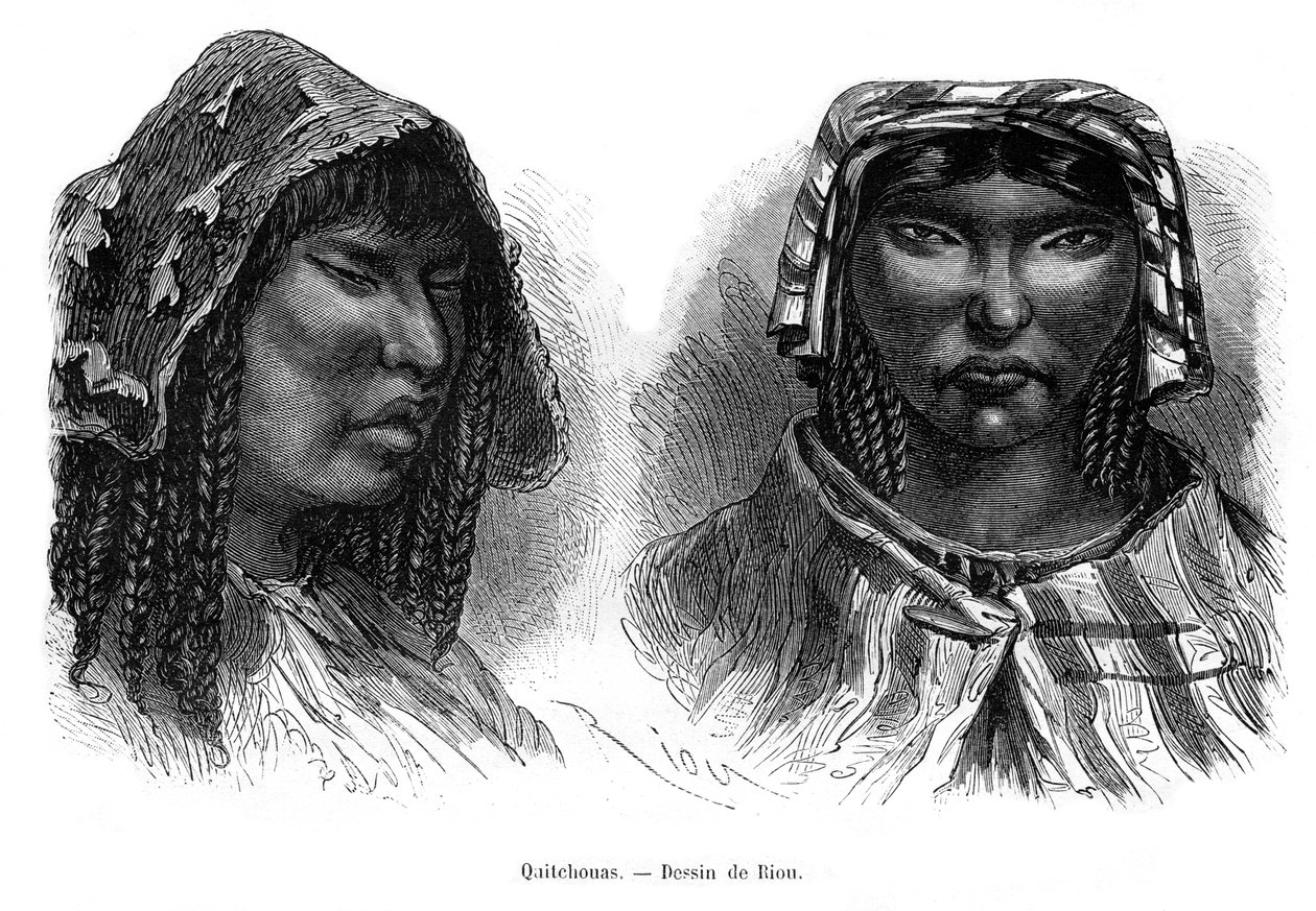 南美洲奎丘亚印第安人，十九世纪 作者 爱德华·里奥（Edouard Riou）