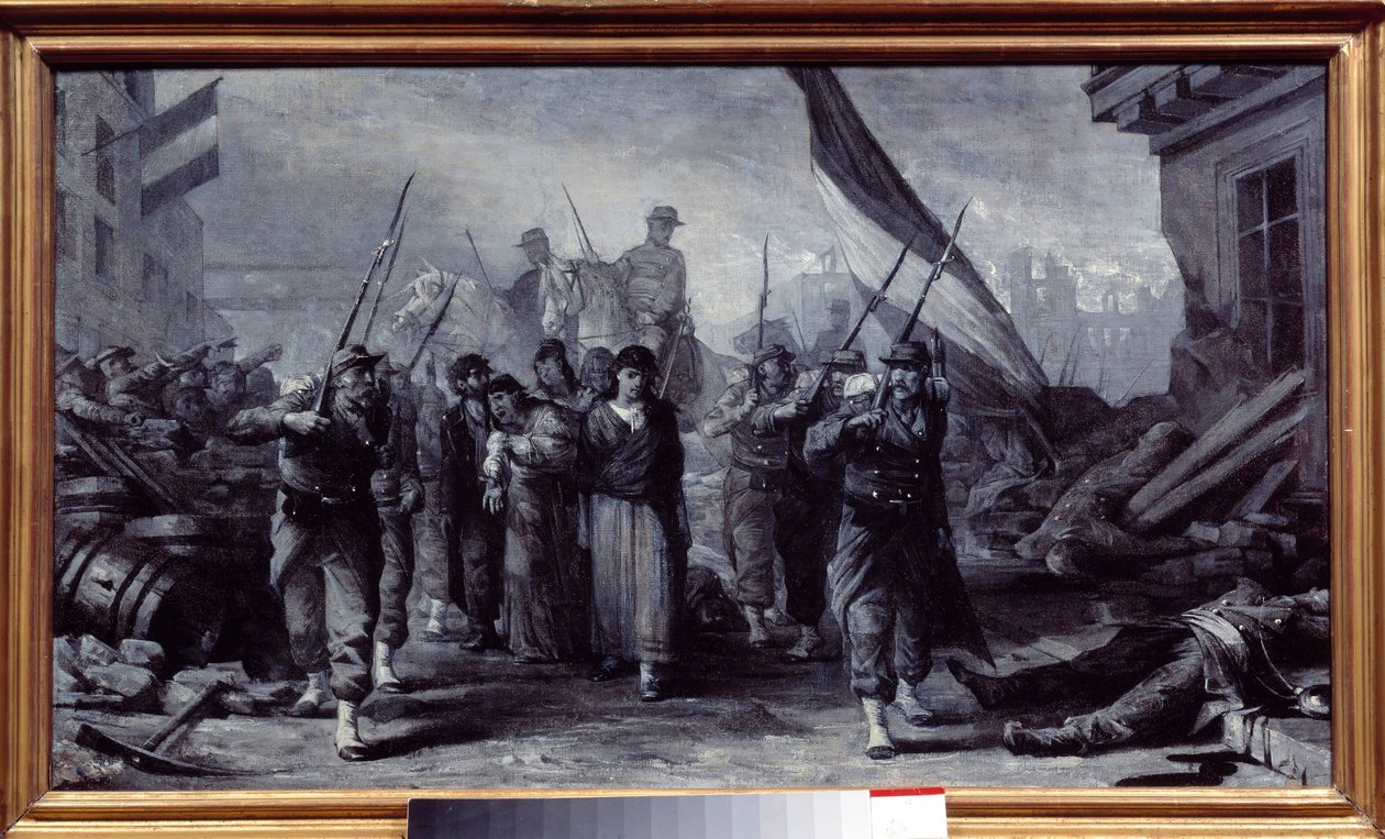 Siege of Paris: “” Arrest of the Communards”” Painting by Edouard Toulouze (1848-1907) 1871 Paris, Musee Carnavalet 作者 爱德华·图杜兹