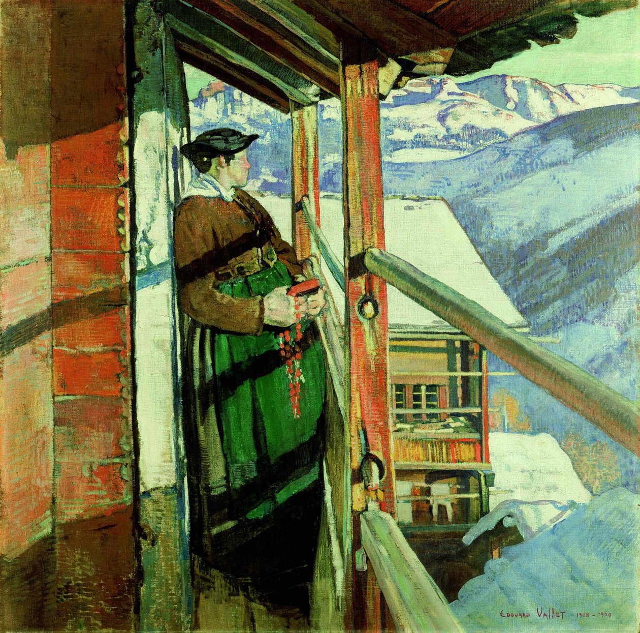 星期日的早晨，1908-1909。 作者 爱德华·瓦莱特（Edouard Vallet）
