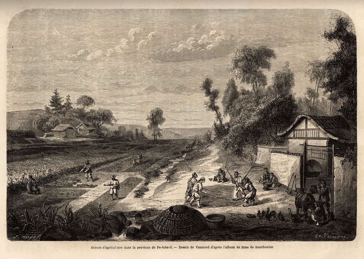 Scenes of agriculture in the harvest season, in the province of Pe-Tche-Li (Pe Tche Li) 作者 爱德华·沃莫
