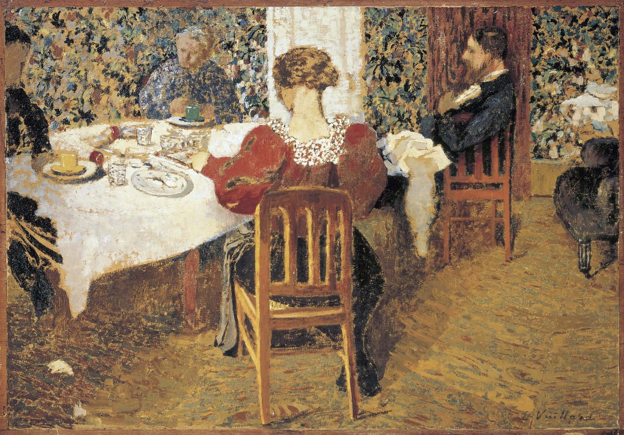 一张桌子 (Le Dejeuner) by Vuillard, Edouard (1868-1940) 作者 爱德华·维拉德