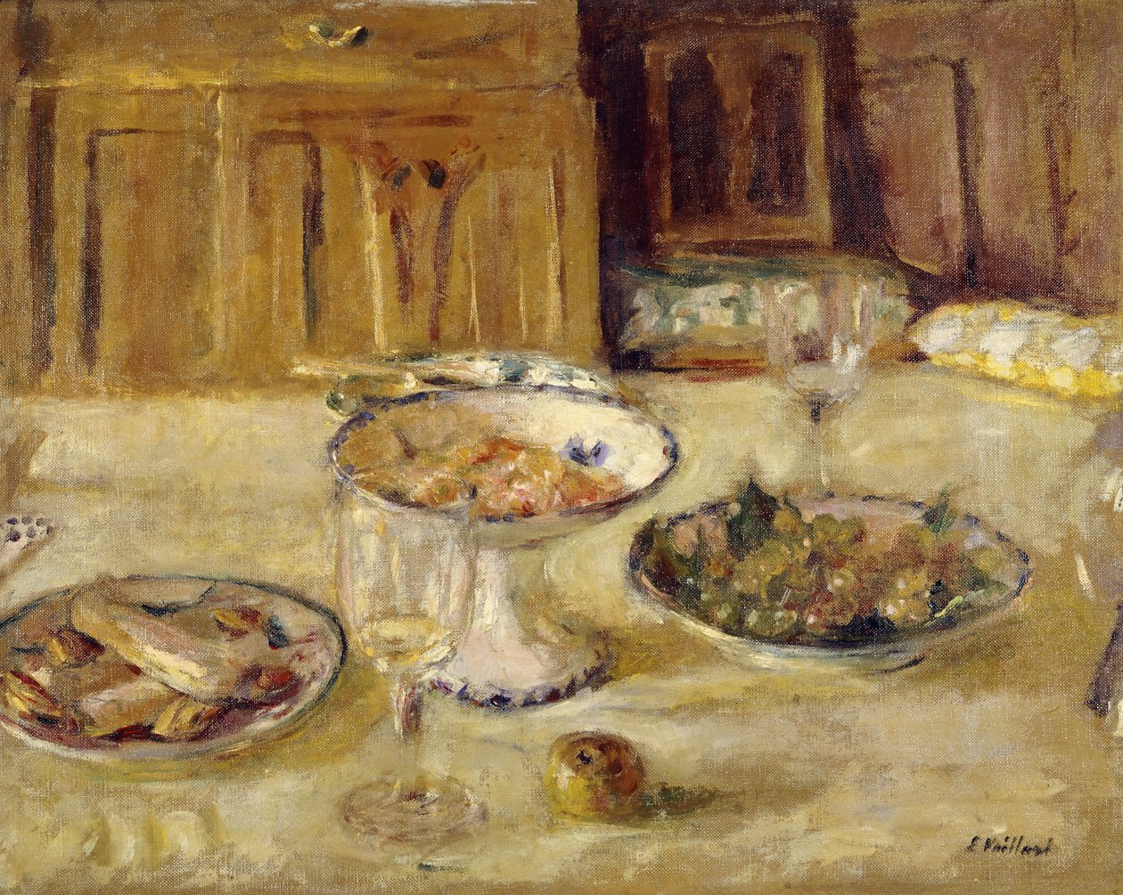 饼干和水果蜜饯；水果和饼干水果盘c。 1922年 作者 爱德华·维拉德