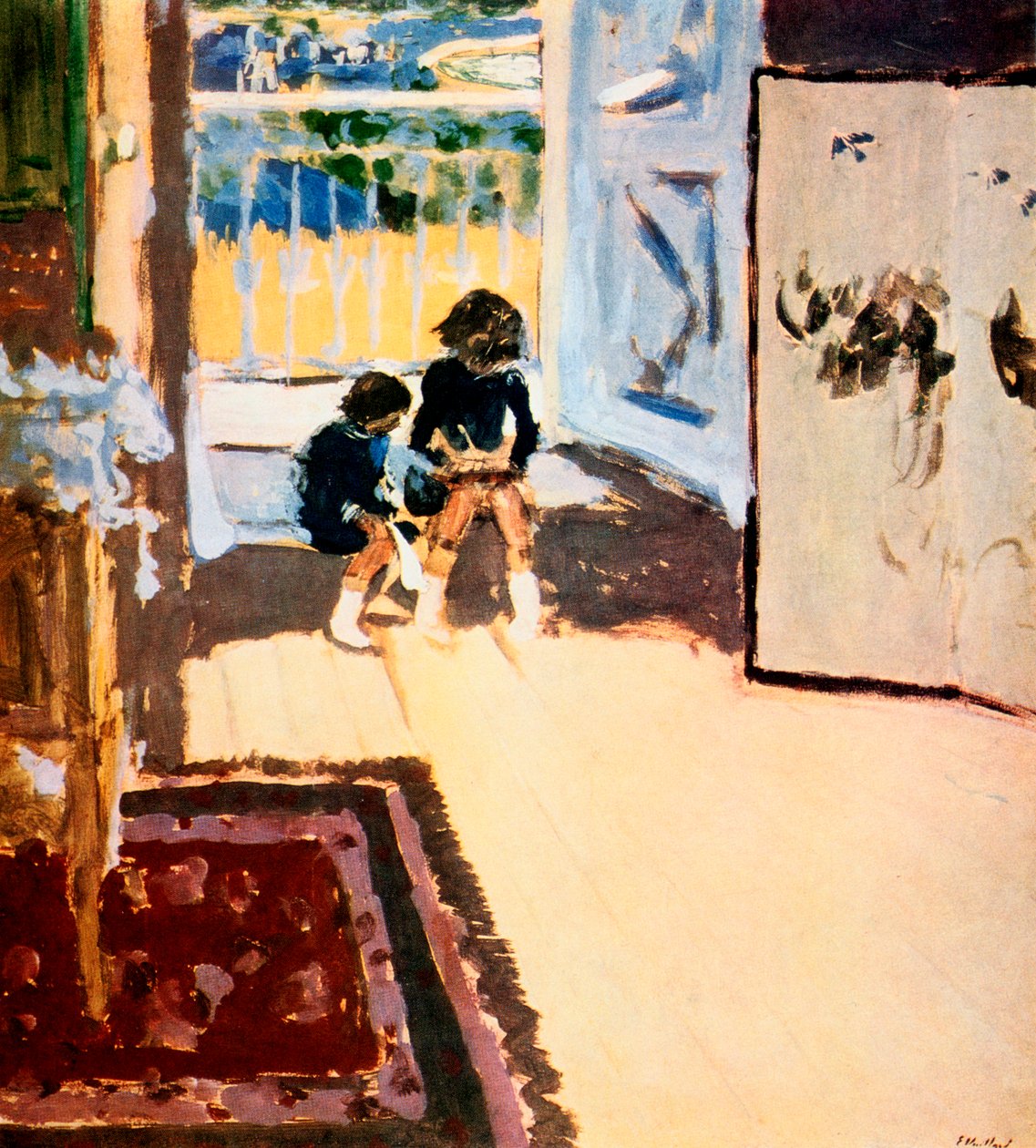 房间里的孩子，1909年 作者 爱德华·维拉德