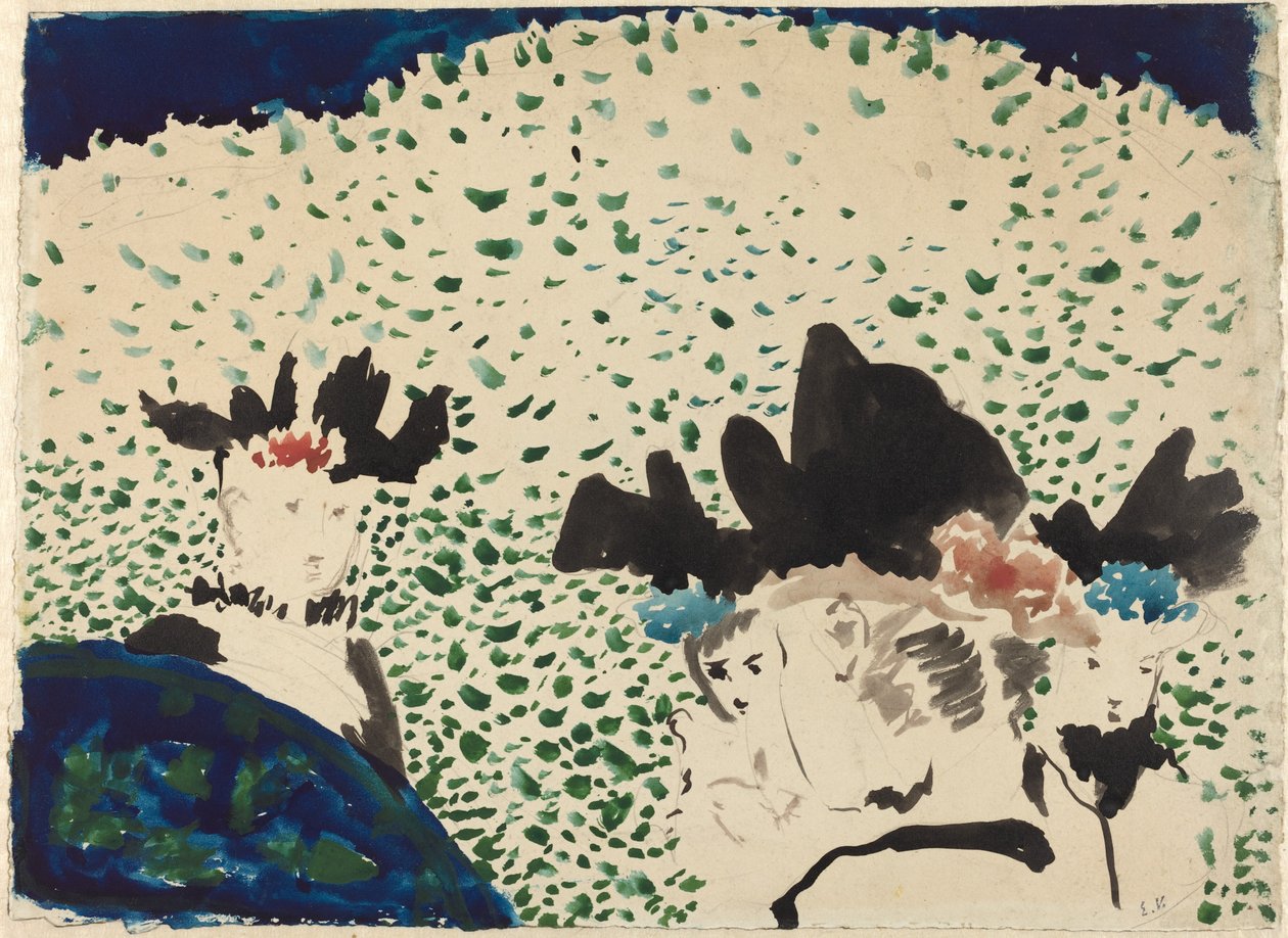 四位戴着花哨帽子的女士，1892年至1893年。 作者 爱德华·维拉德