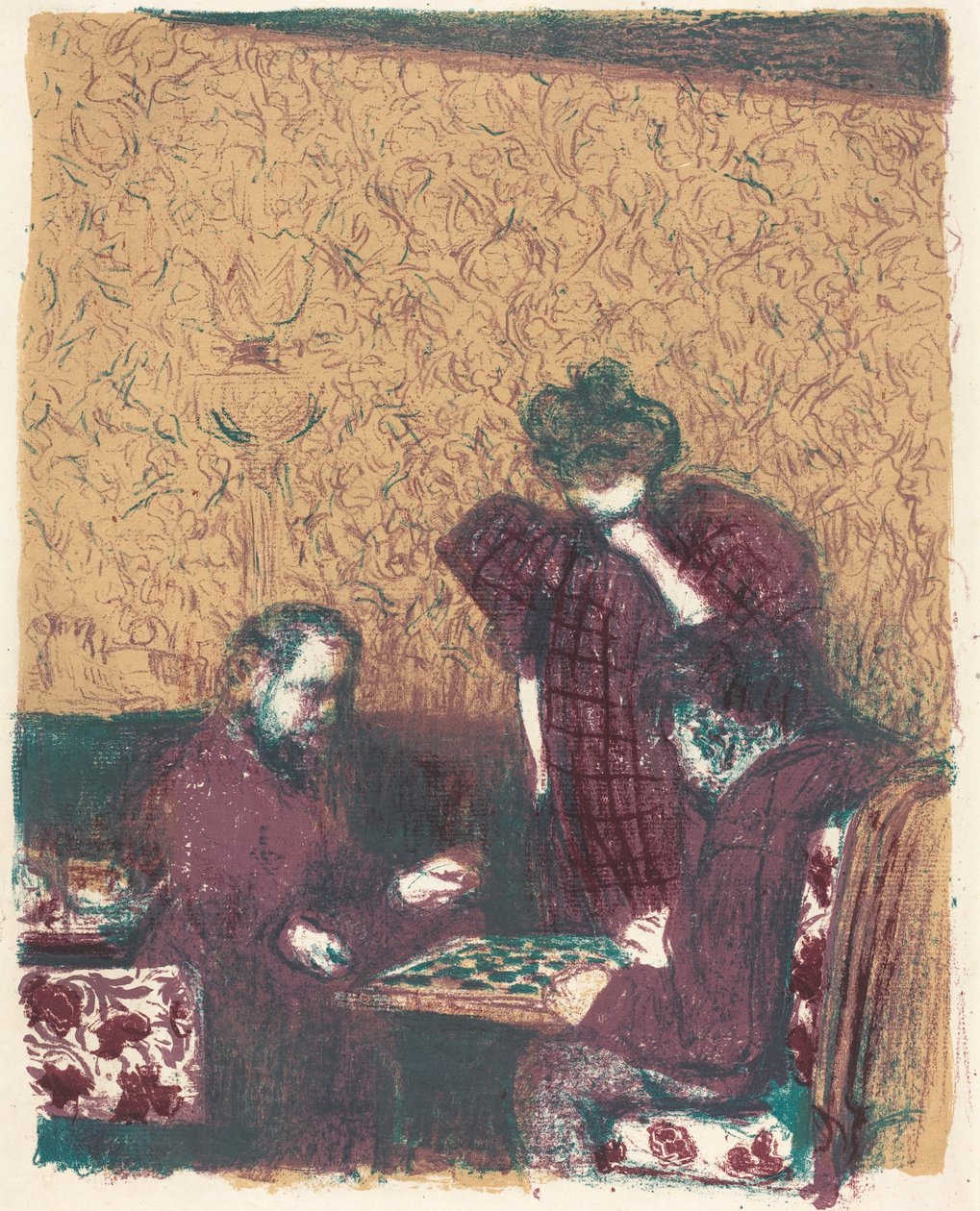 跳棋游戏 La partie de dames, 18971898年出版，1899年。 作者 爱德华·维拉德