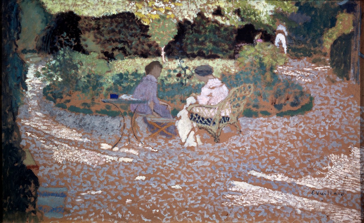 在花园中，1895-1898年。 作者 爱德华·维拉德