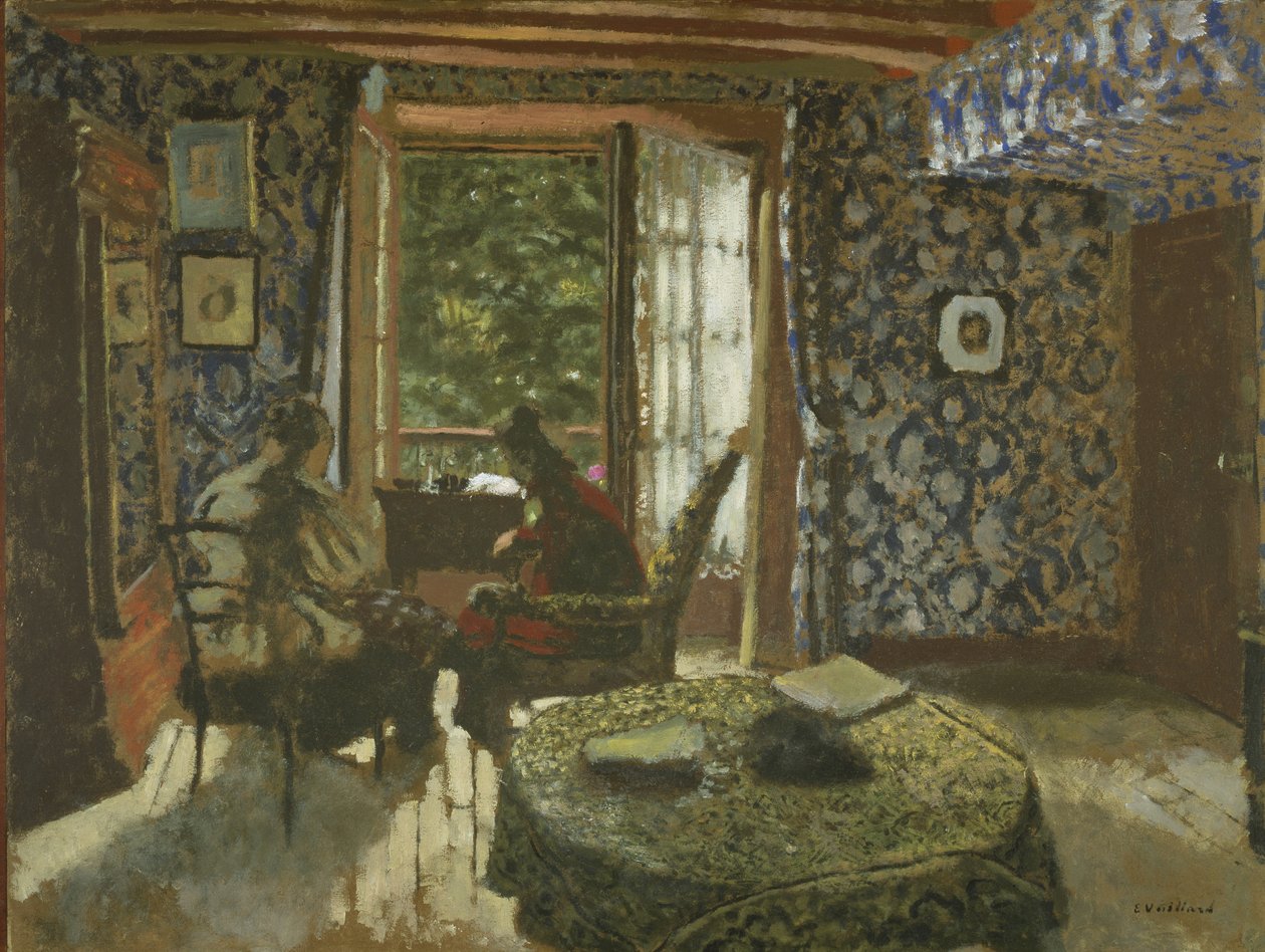室内，约1900-1901（纸板上的油画 作者 爱德华·维拉德