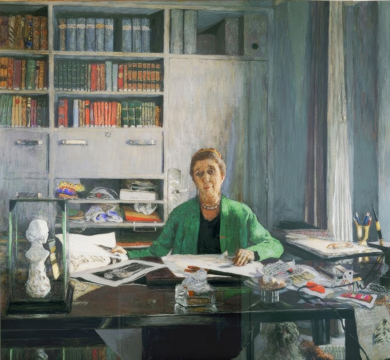 珍妮·兰文（Jeanne Lanvin）在她的工作室，圣富纳街（rue du Faubourg Saint-Honor） 作者 爱德华·维拉德