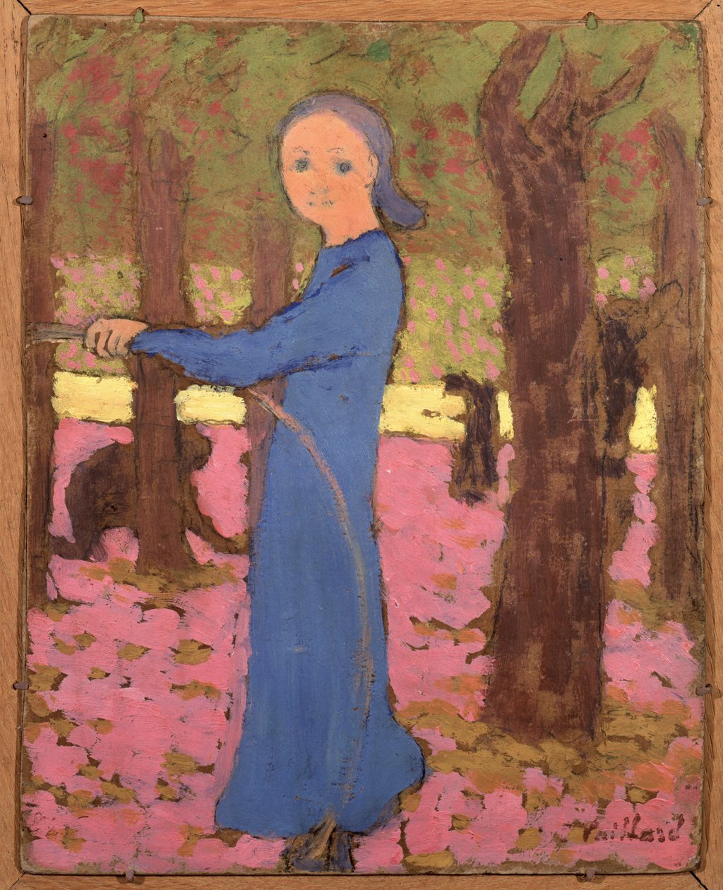 带吊环的女孩，约1891年。 作者 爱德华·维拉德
