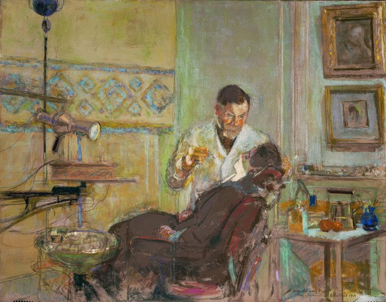 Georges Viau博士在他的牙科诊所 作者 爱德华·维拉德