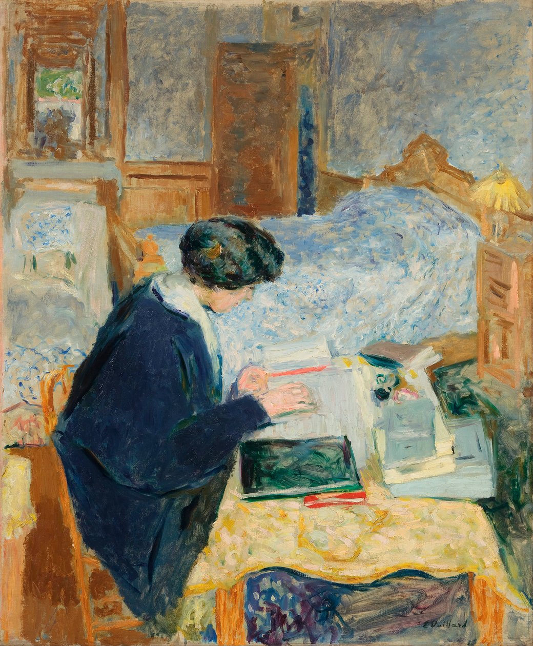 Lucy Hessel阅读 - Vuillard, Edouard (1868-1940) - 1913 - 布面油画 - 100,2x82,9 - 纽约犹太博物馆 作者 爱德华·维拉德