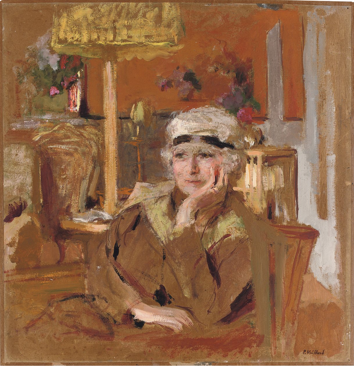 露西·黑塞尔（Lucy Hessel），黑丝绒缎带，约1921年-25日 作者 爱德华·维拉德