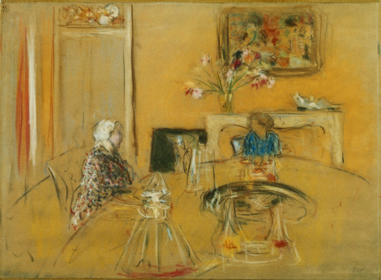 在克莱斯城堡午餐；在Chateau des Clayes午餐，c。 1935年 作者 爱德华·维拉德