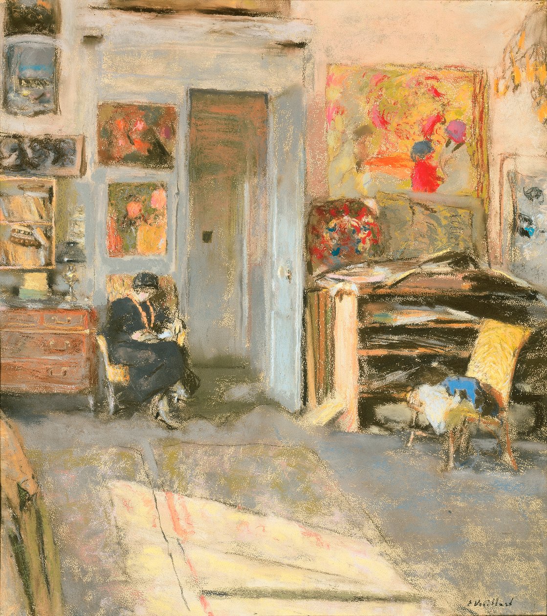 约瑟·赫塞尔夫人在沃伊拉德的工作室，1915年 作者 爱德华·维拉德