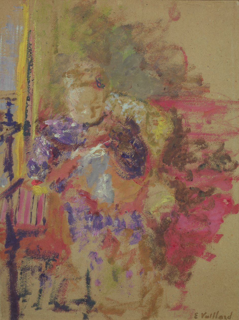 夫人Vuillard Sewing，c.1905 作者 爱德华·维拉德