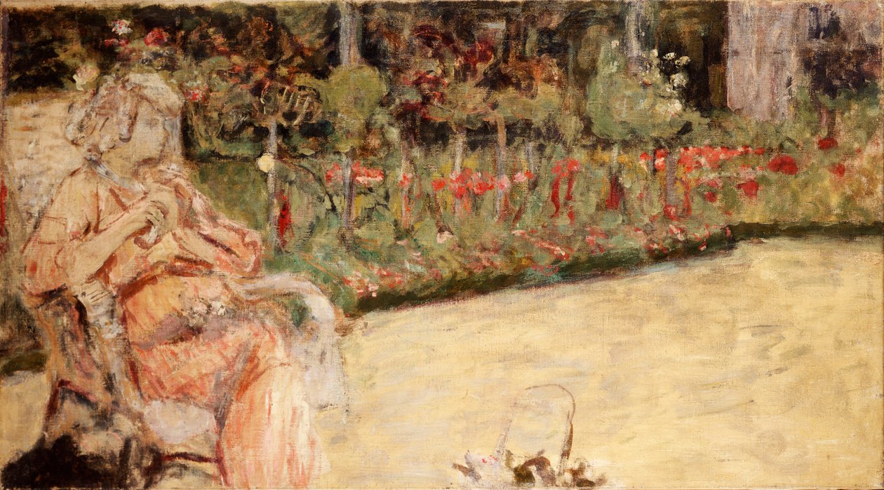 塞尚夫人在塞克的花园在Vaucresson，约1920年 作者 爱德华·维拉德