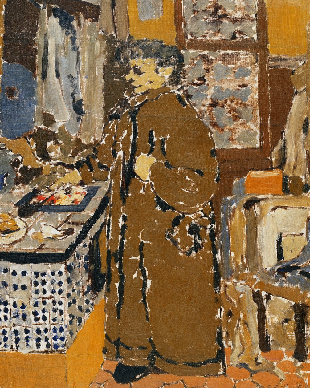 Vuillard dans un Interieur女士，约1895年 作者 爱德华·维拉德