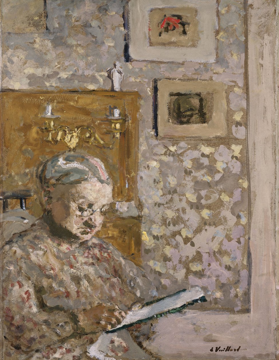 Vuillard女士挂毯，约1910年（船上有油） 作者 爱德华·维拉德