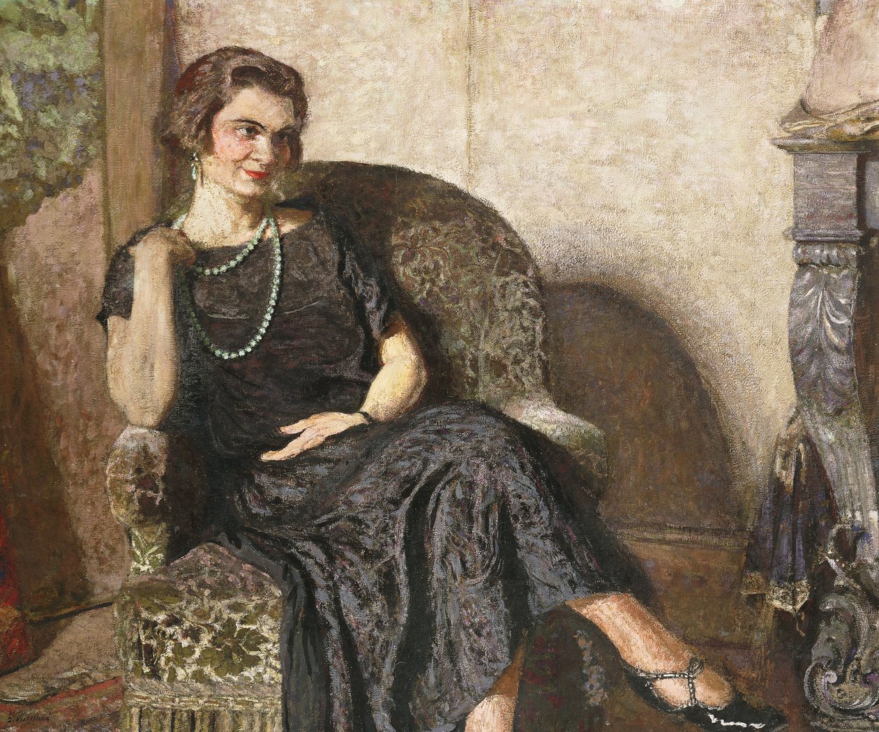 Fridette Satton夫人的画像，1923年 作者 爱德华·维拉德
