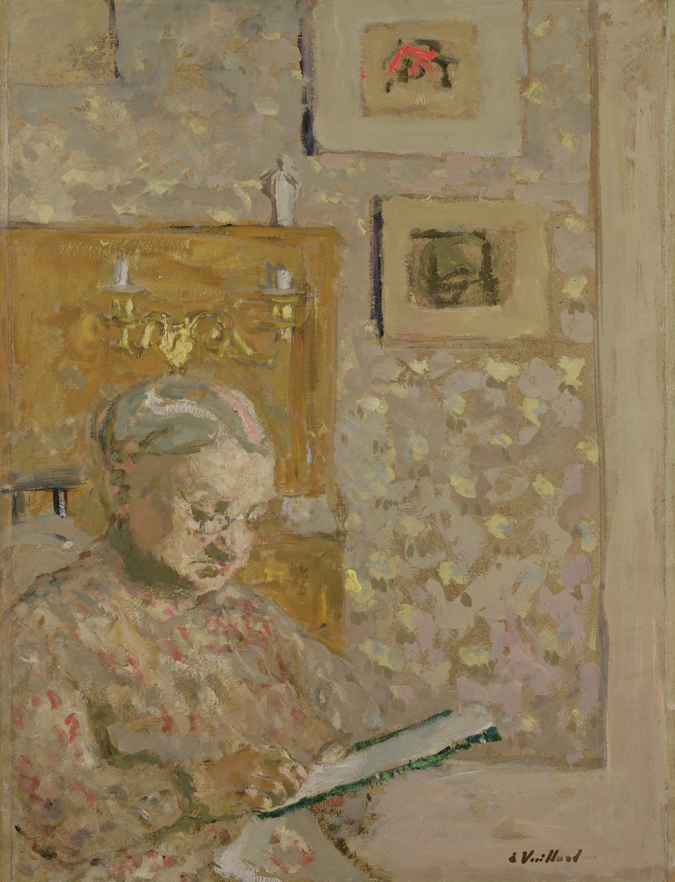 Vuillard夫人的肖像，艺术家母亲，c.1910 作者 爱德华·维拉德
