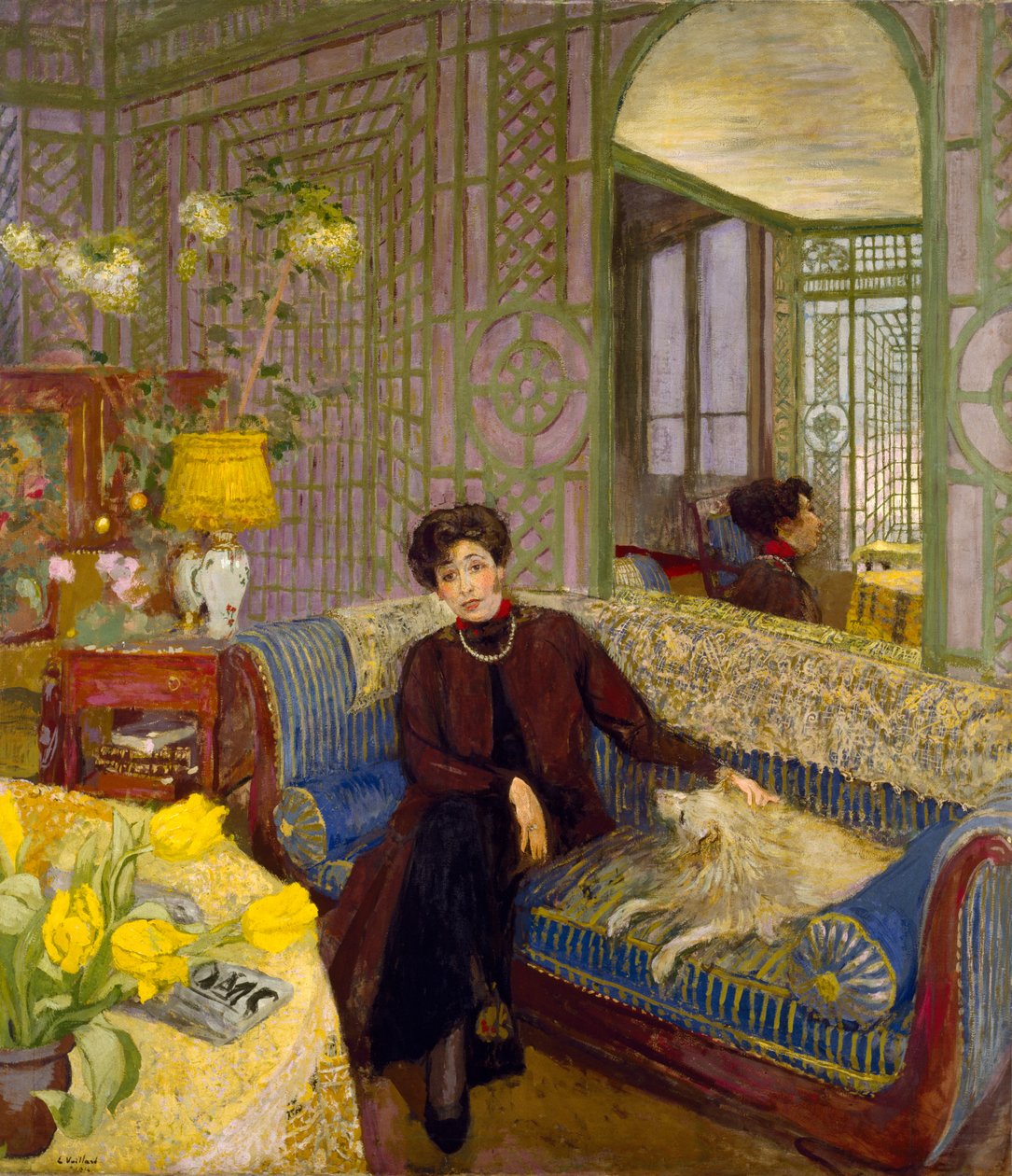 Marcelle Aron的肖像，特里斯坦伯纳德的妻子（1866-1947）1914年 作者 爱德华·维拉德