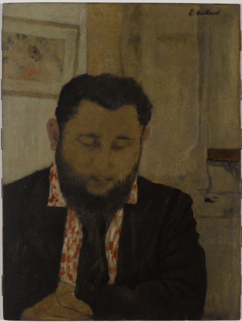 ThadéeNatanson的肖像，1897年（装在纸板上的纸板上的油） 作者 爱德华·维拉德