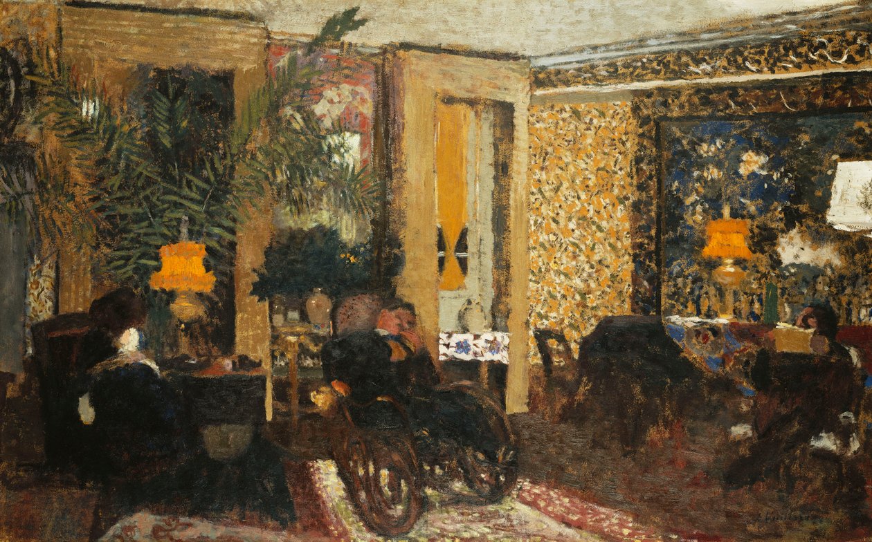 房间，三盏灯，圣弗洛伦汀街；三灯休息室，圣弗洛伦汀街，1899年 作者 爱德华·维拉德