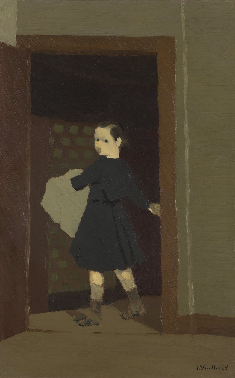 门口的孩子，1891-92 作者 爱德华·维拉德