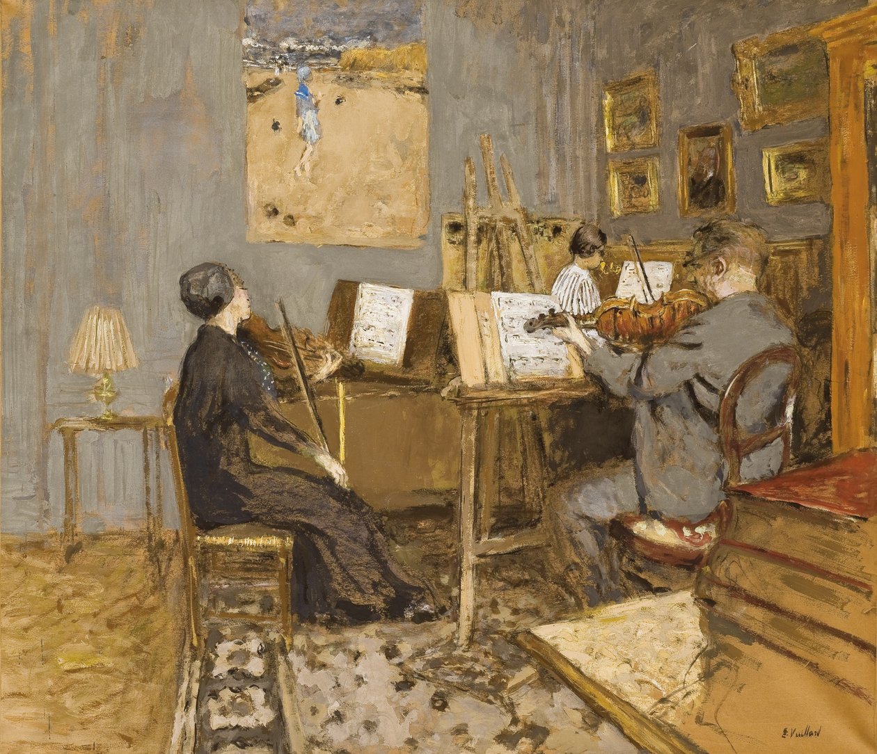 晨音乐会，文提米广场（Place Vintimille）；早晨音乐会，地点：文蒂米利亚，1937-1938年 作者 爱德华·维拉德