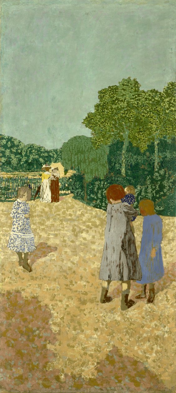 The Promenade，1894（画布上的瘟疫） 作者 爱德华·维拉德