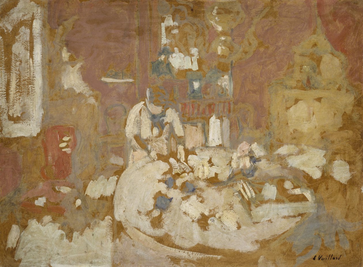 桌子（纸板油画） 作者 爱德华·维拉德