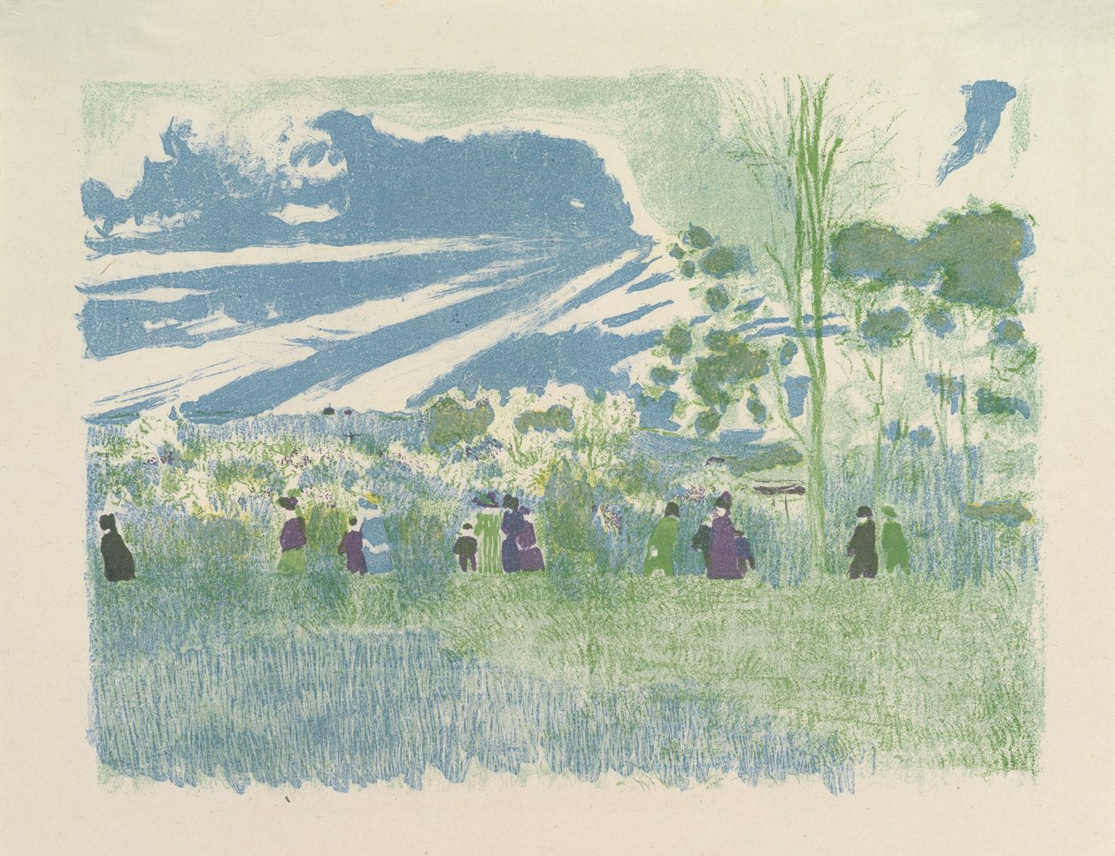 À Travers Champs (Across the Fields)，来自风景和室内设计系列 作者 爱德华·维拉德