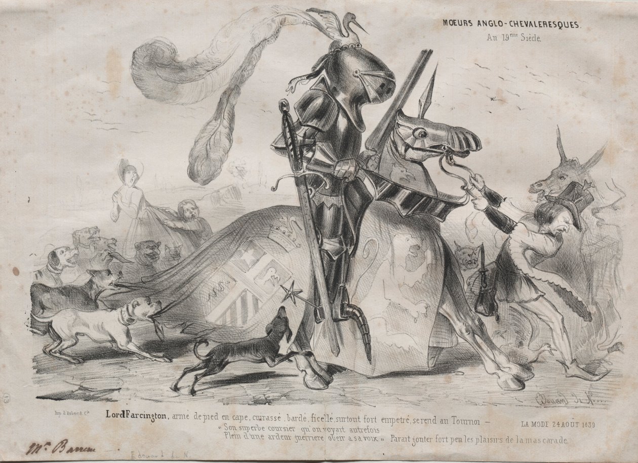 Moeurs Anglo-chevaleresques, 1839. 作者 爱德华·德·N___