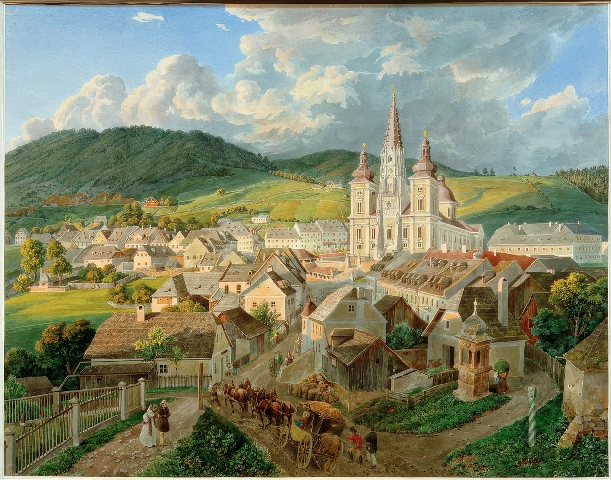 Mariazell（奥地利施蒂里亚州）。 作者 爱德华·古克