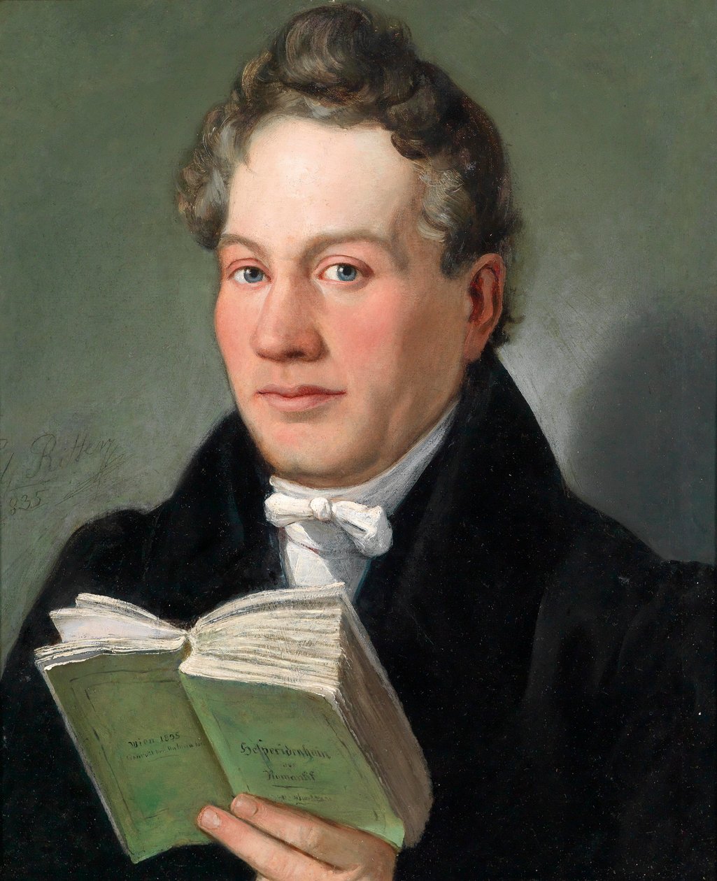维也纳作家Christoph Kuffner（1777-1846）及其着作Hesperidenhain der Romantik的肖像 作者 爱德华·里特