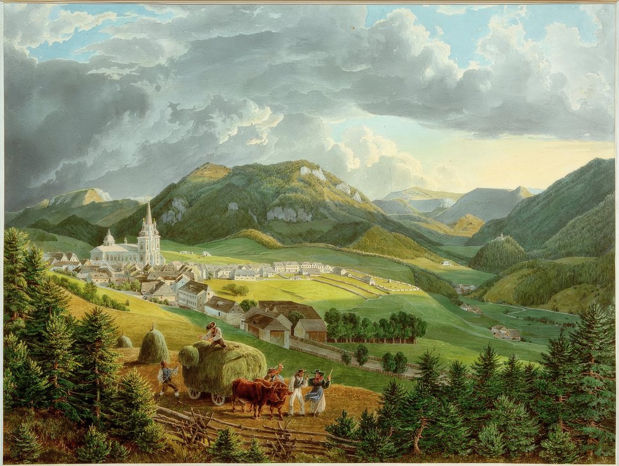 Bürgeralpe的Mariazell 作者 爱德华·古克