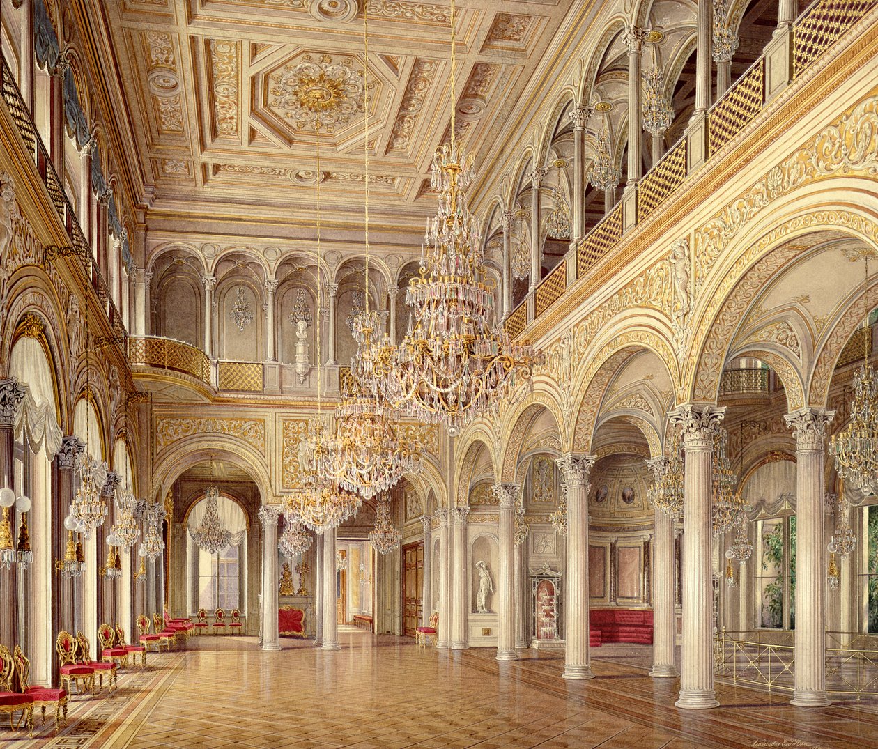 The Pavilion，The Small Hermitage，1864 作者 爱德华·豪（Eduard Hau）