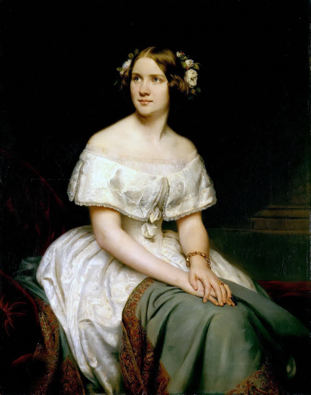 女高音肖像Jenny Lind 1820-1887，1846年。 作者 爱德华·马格努斯
