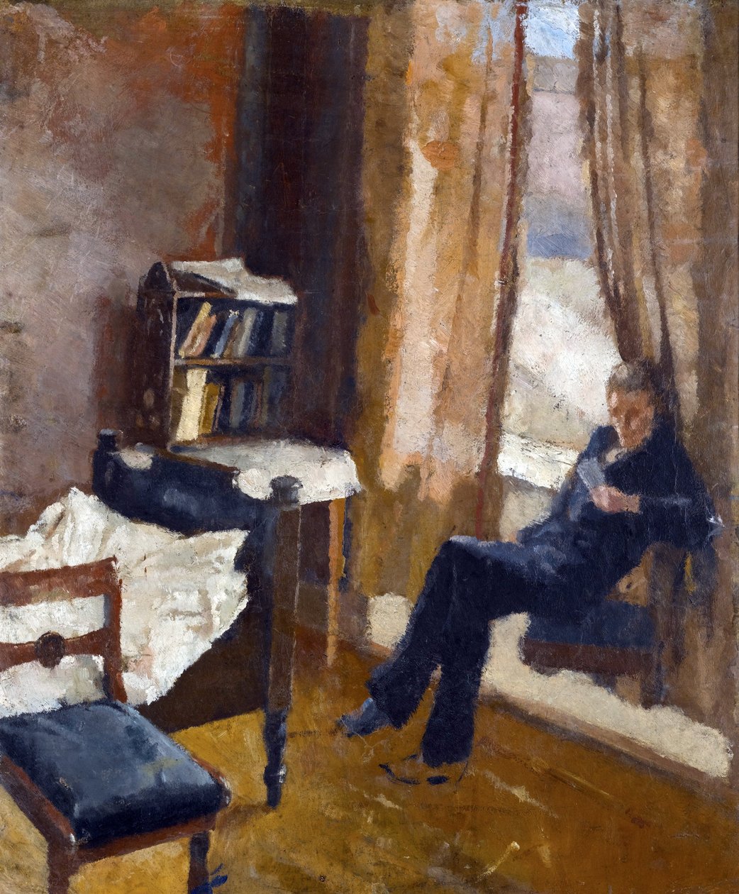 Andreas Reading - Peinture de Edvard Munch (1863-1944) - 纸板油彩 作者 爱德华·蒙克