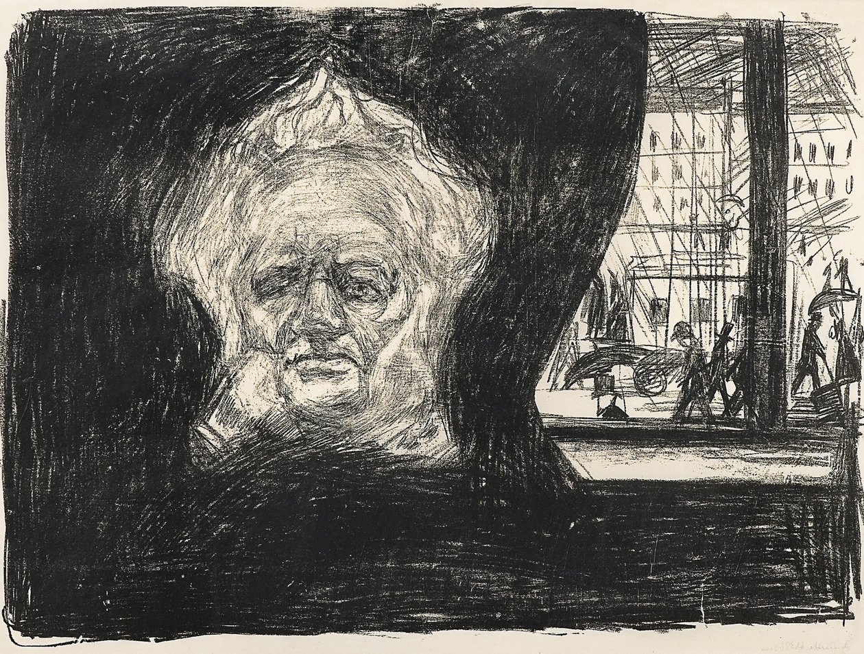 亨里克·易卜生（Henrik Ibsen），1902年在大饭店咖啡厅用餐 作者 爱德华·蒙克