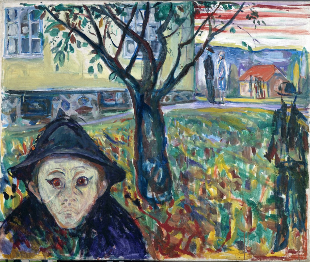 Jealousy in the Garden - Edvard Munch (1863-1944). Oil on canvas 作者 爱德华·蒙克